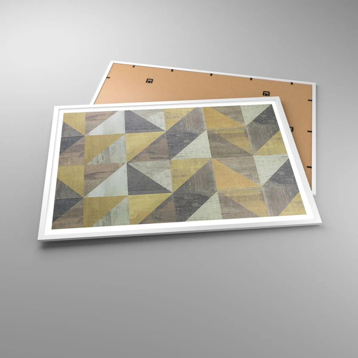 Poster in white frmae - The Art. of Triangles - 100x70 cm