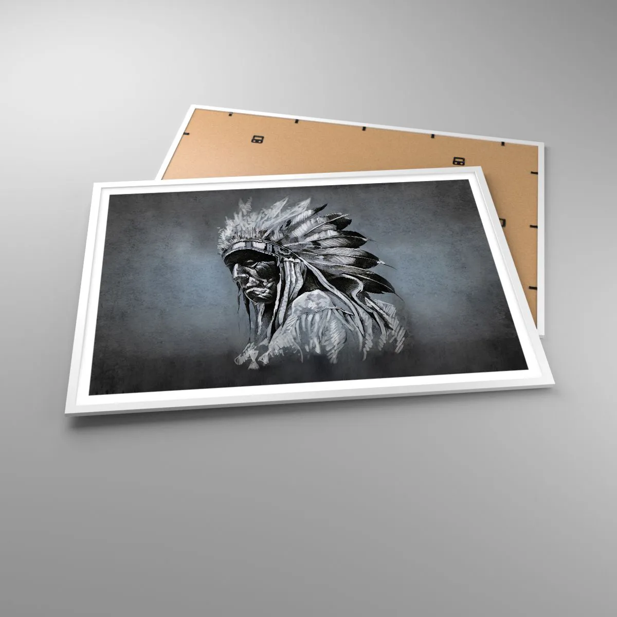 Affiche dans un cadre blanc - Poster - Retour aux sources - 100x70 cm