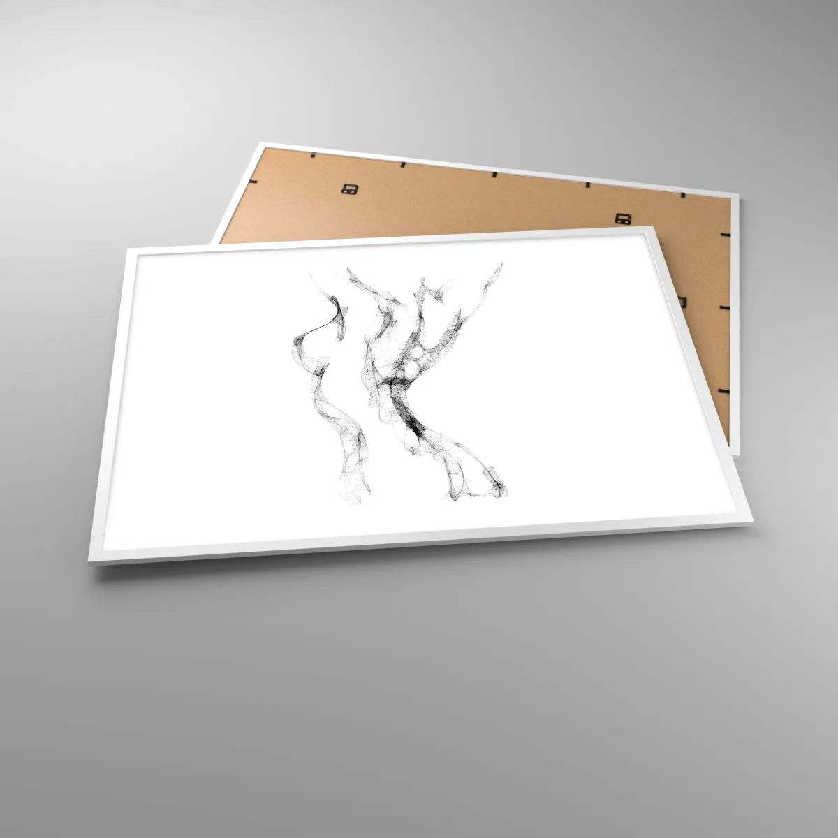 Plakat w białej ramie - Piękna i silna - 100x70 cm