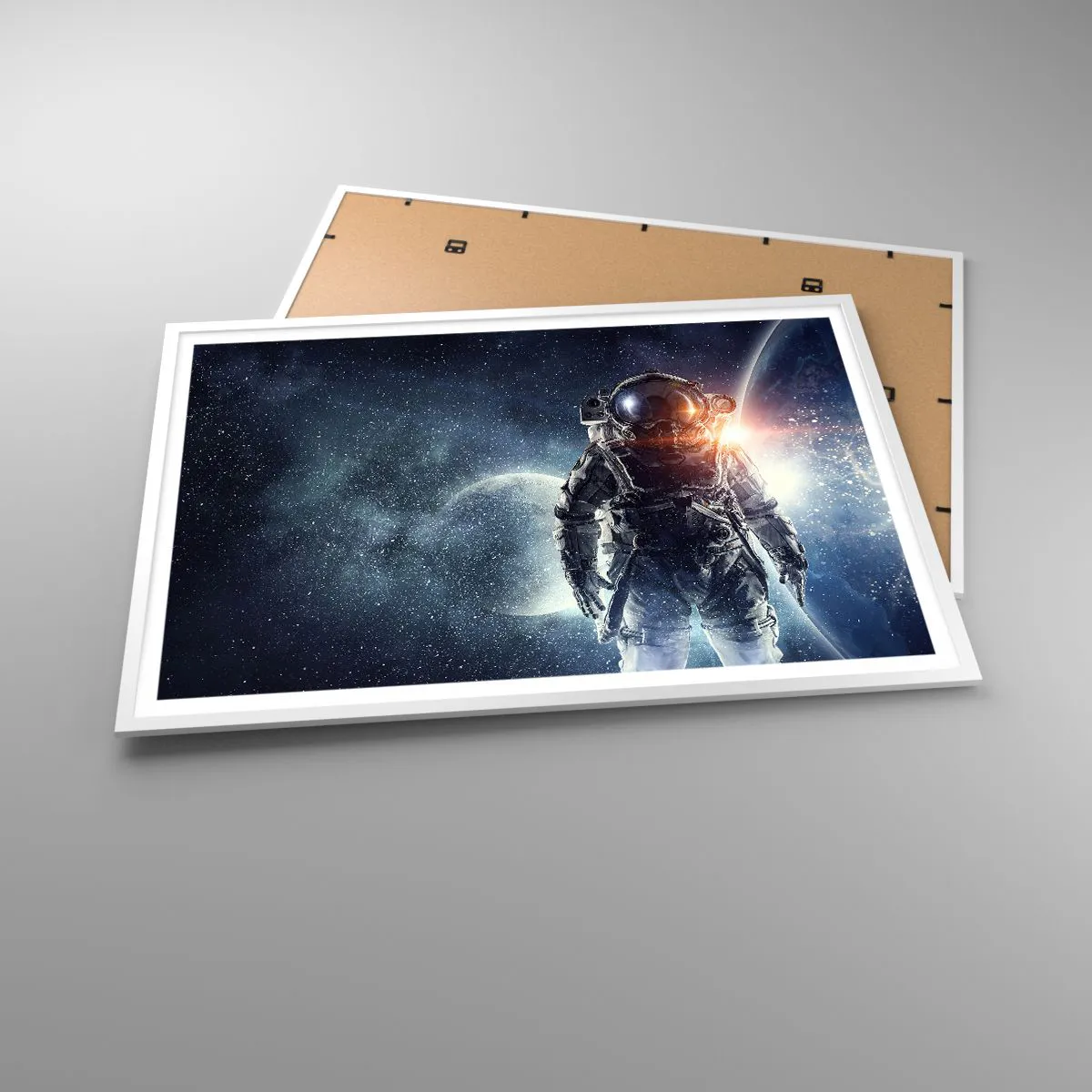 Poster in einem weißen Rahmen - Weltraumabenteuer - 100x70 cm