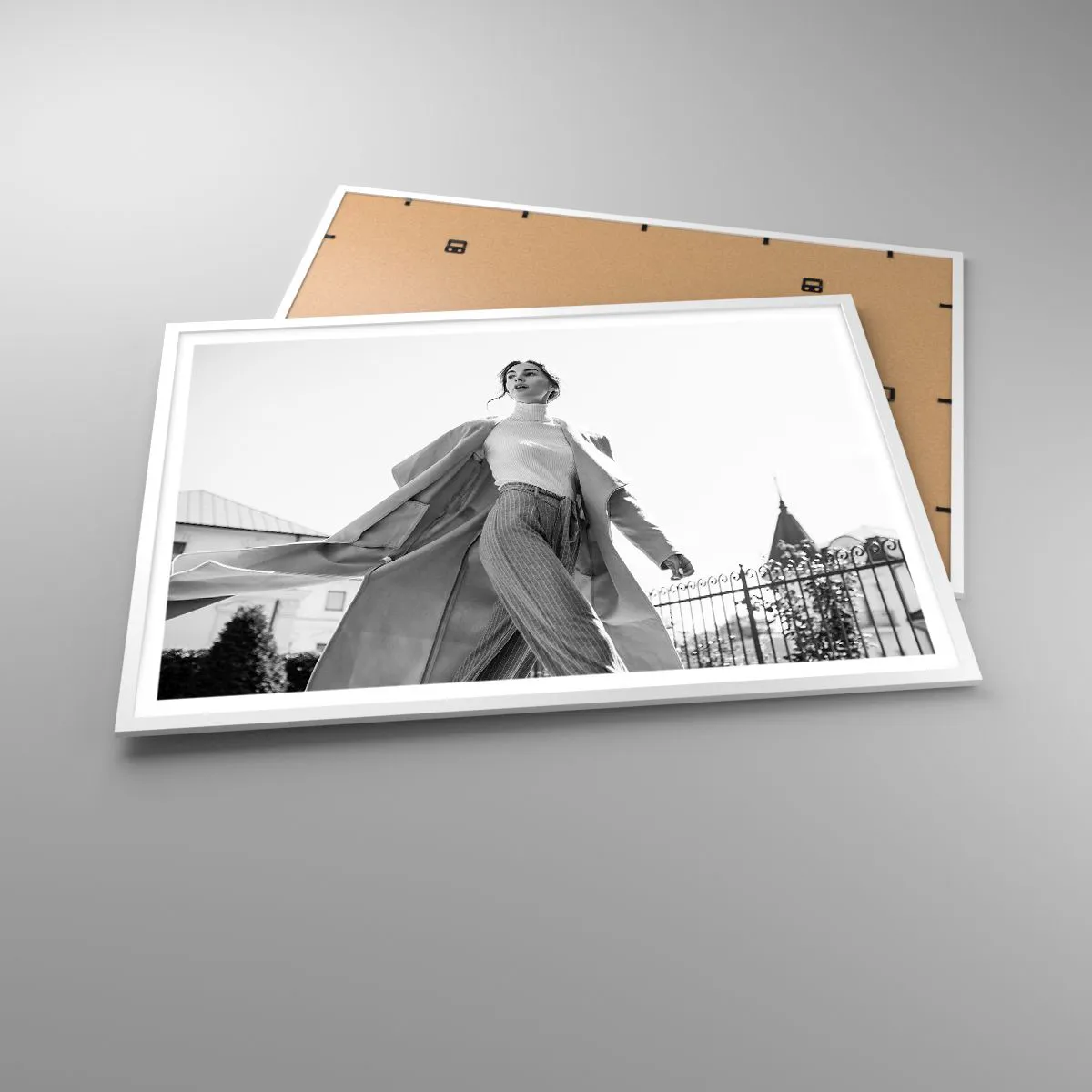 Plakát v bílém rámu - Jdeš se mnou? - 100x70 cm