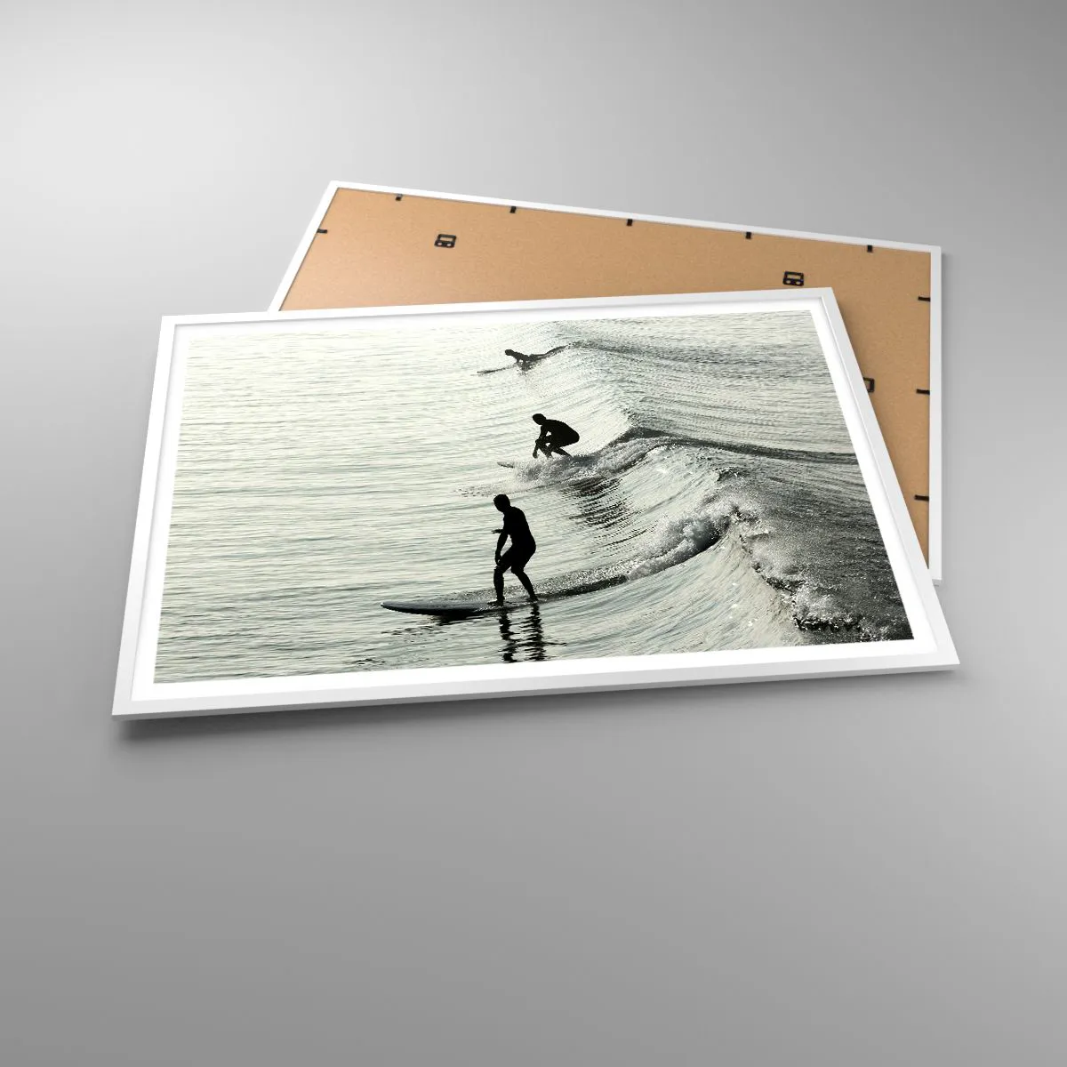 Plagát v bielom ráme - Vlne v ústrety - 100x70 cm