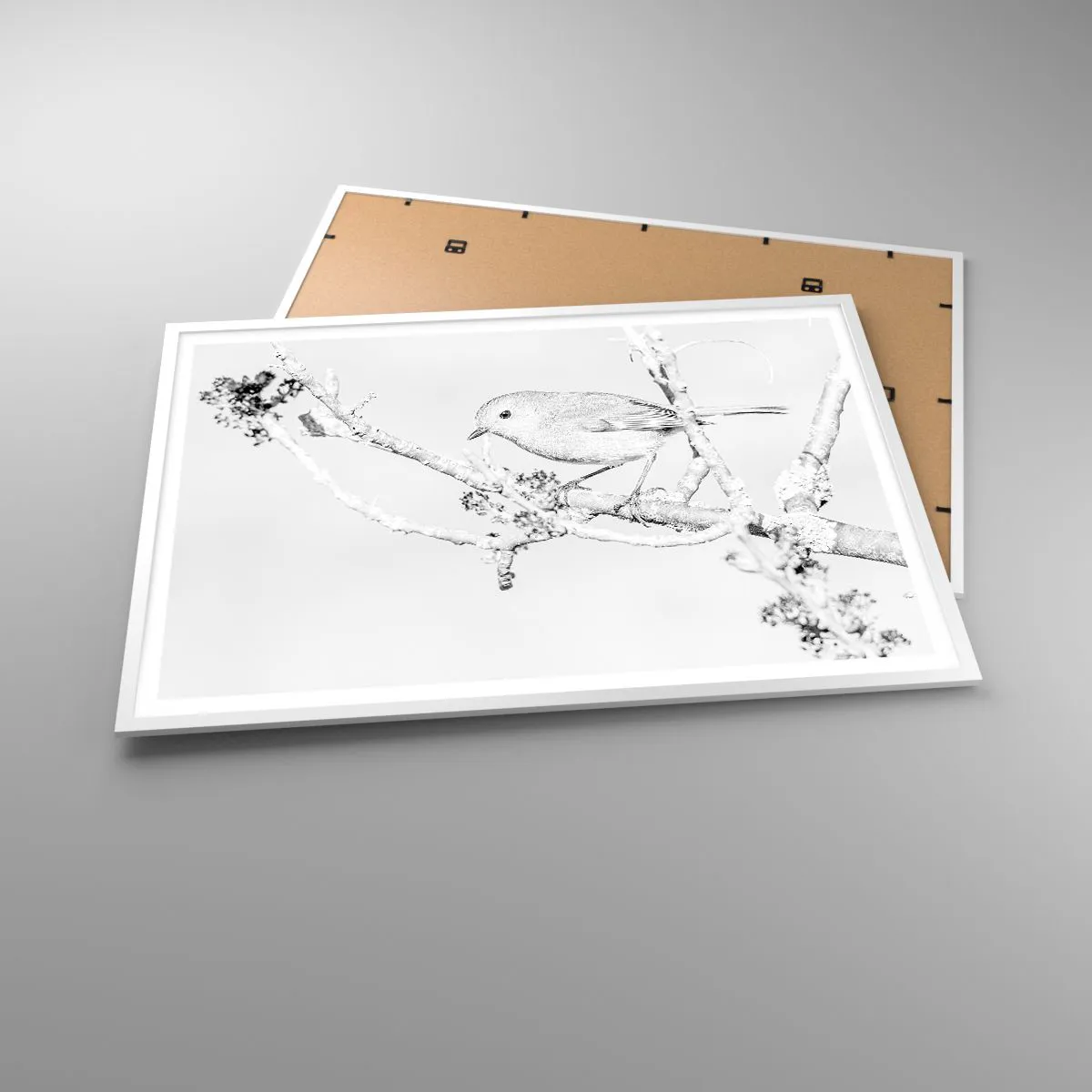 Poszter fekete keretben - Téli reggel - 100x70 cm