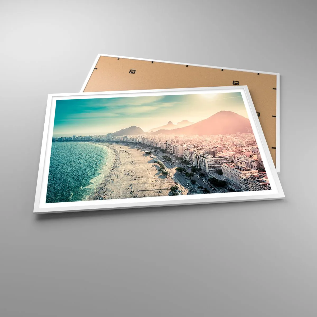 Plakát v bílém rámu - Věčná dovolená v Riu - 100x70 cm