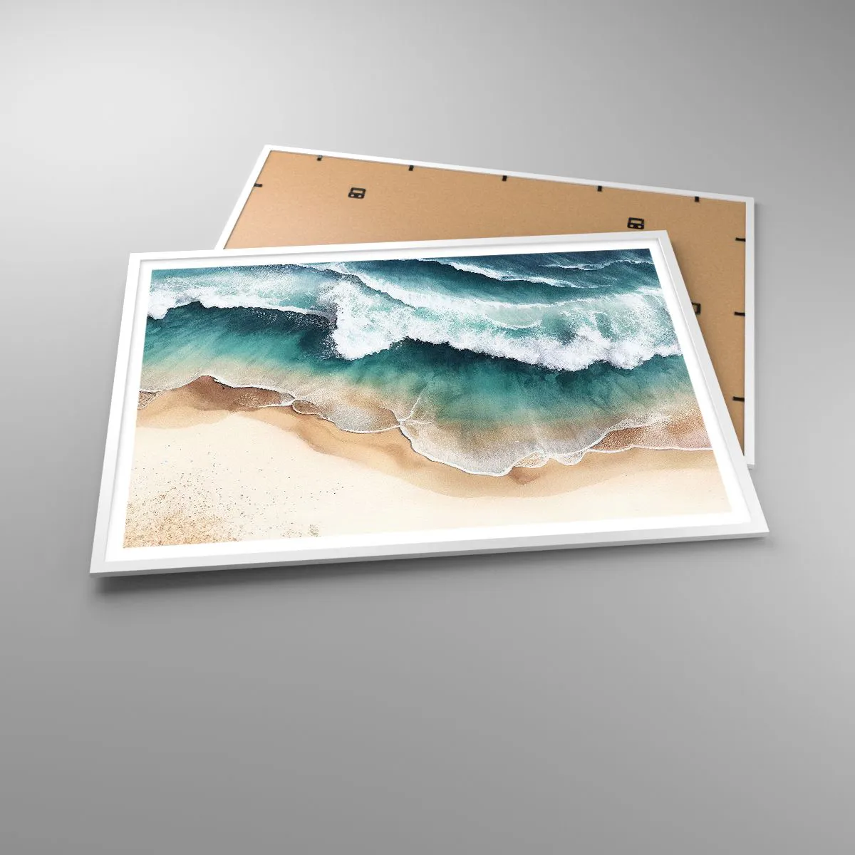 Plagát v bielom ráme - Odveké stretnutie - 100x70 cm