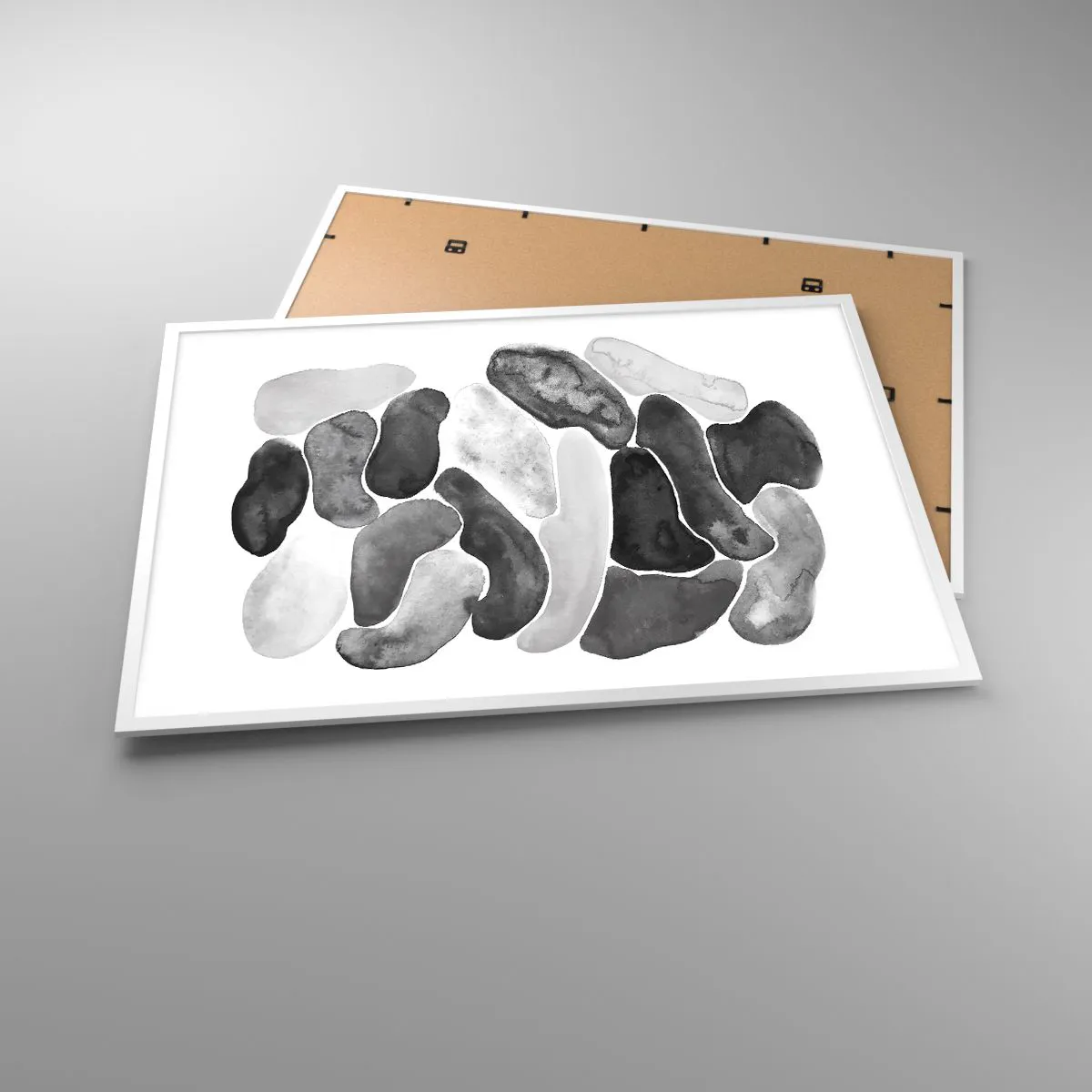 Poster in einem weißen Rahmen - Felsige Abstraktion - 100x70 cm