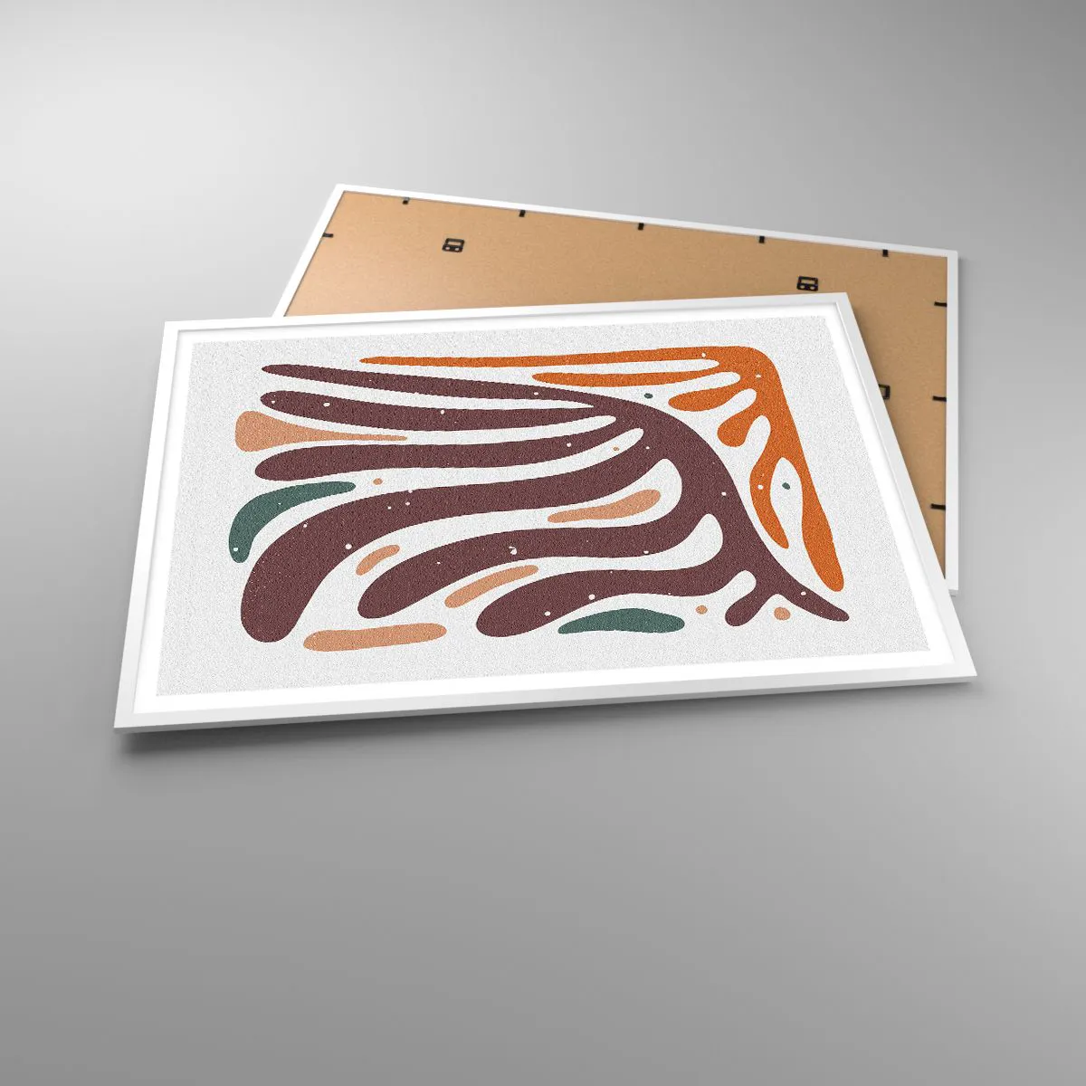 Poster in einem weißen Rahmen - Strahlende organische Komposition - 100x70 cm