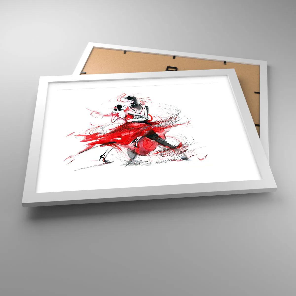 Affiche dans un cadre blanc - Poster - Tango - le rythme de la passion - 40x30 cm