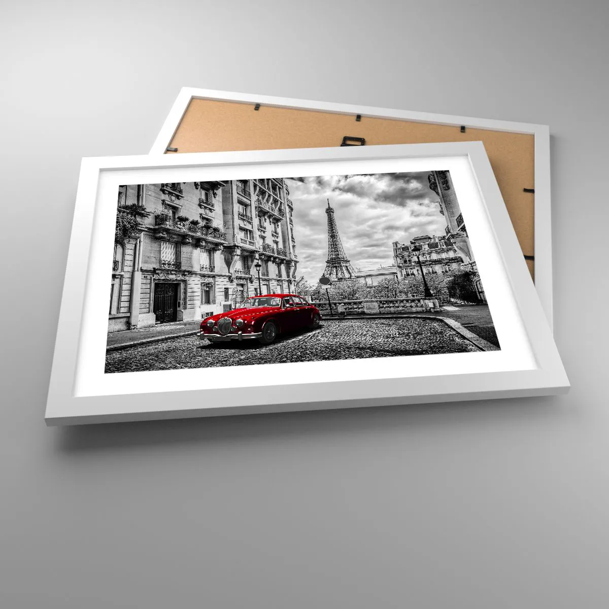 Póster en marco blanco - Un depredador en la ciudad - 40x30 cm