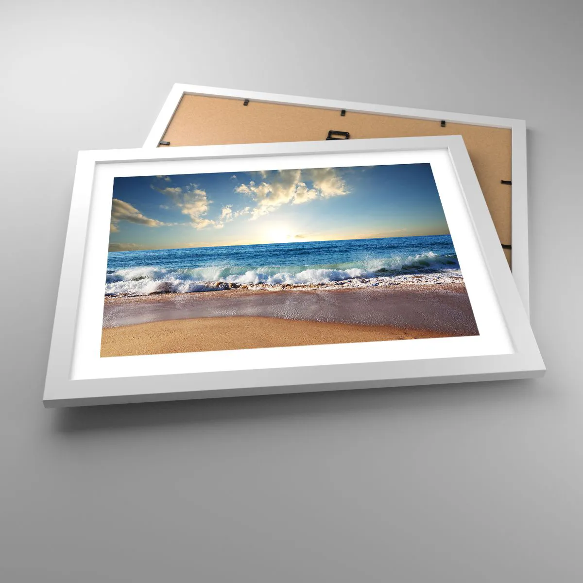 Poster in een witte lijst - Beweging en stilte tegelijk - 40x30 cm