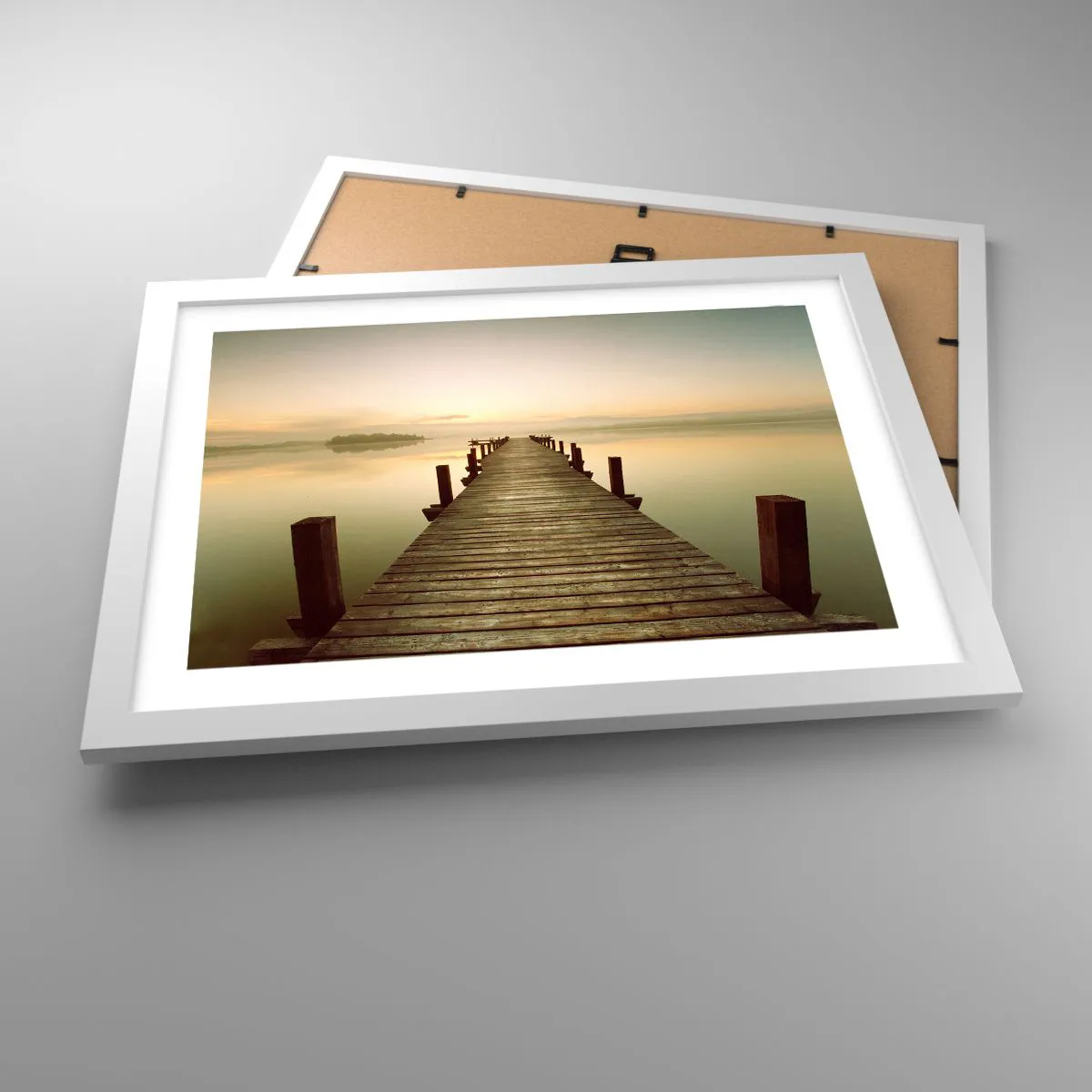 Poszter fekete keretben - Hajnal előtt, hajnal, fény - 40x30 cm