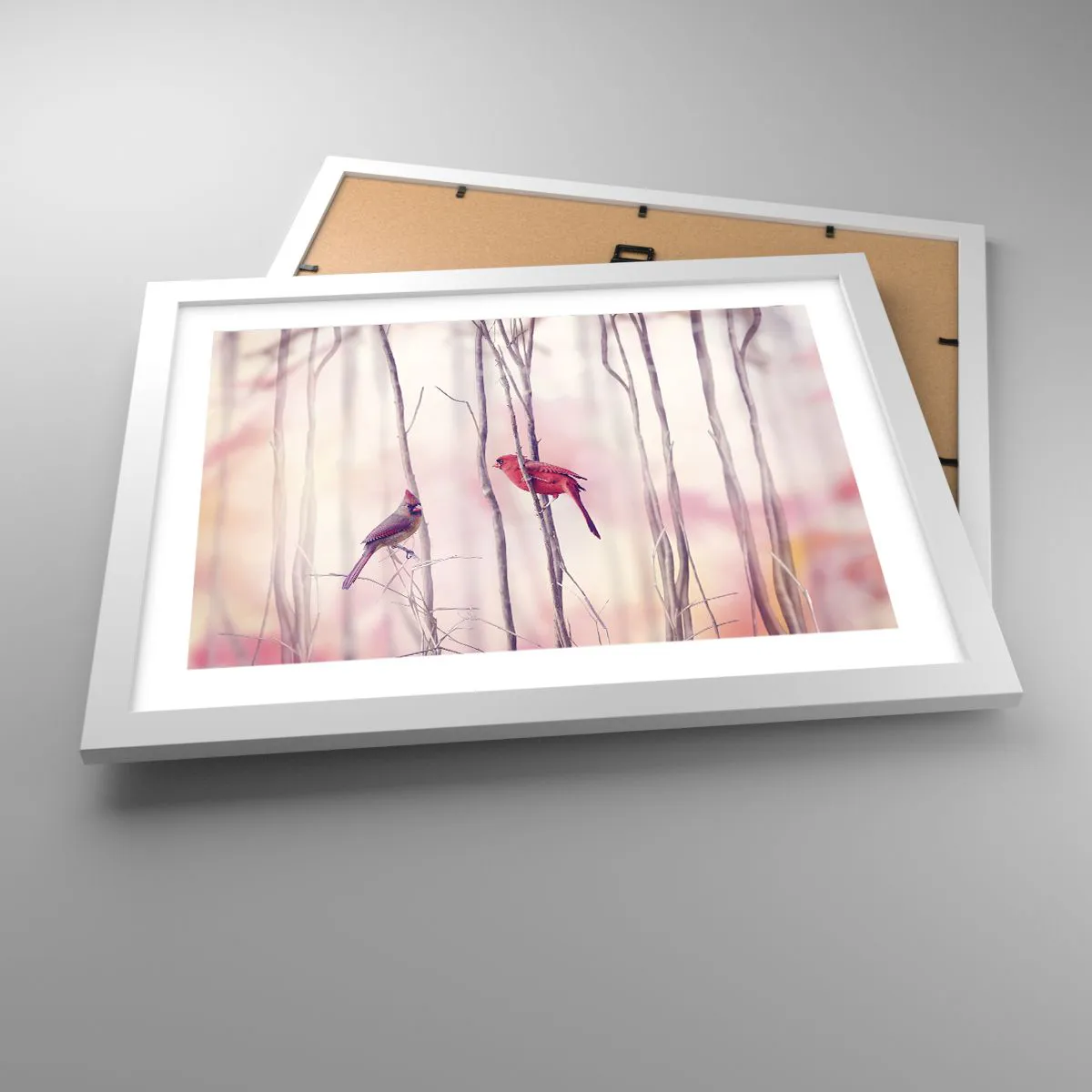 Plakat i hvid ramme - Fortællingen om den lyserøde skov - 40x30 cm