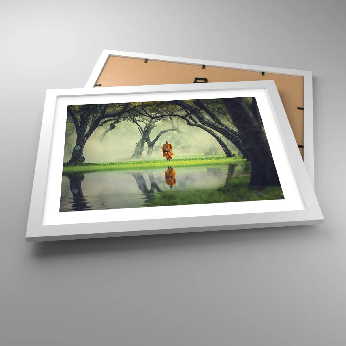 Affiche dans un cadre blanc - Poster - En route vers l'illumination - 40x30 cm