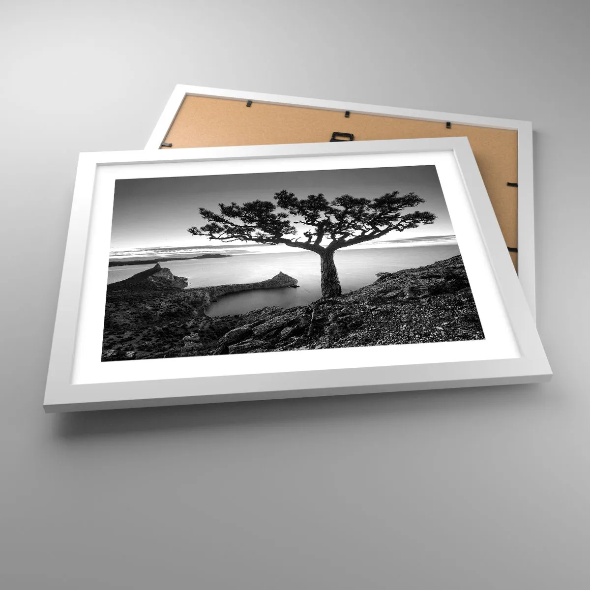 Affiche dans un cadre blanc - Poster - Paix jusqu'à l'horizon - 40x30 cm