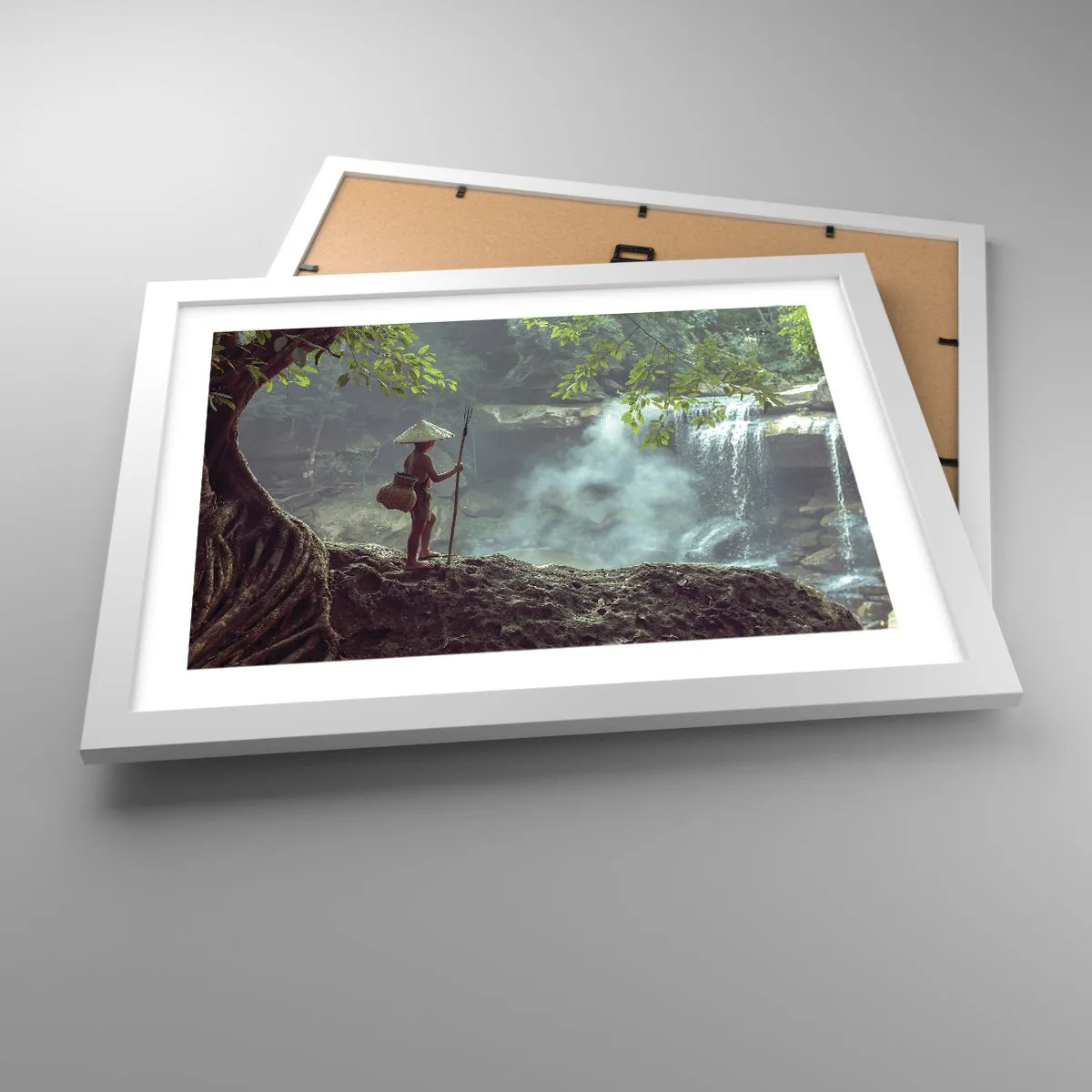 Affiche dans un cadre blanc - Poster - Lier d'amitié avec la nature - 40x30 cm