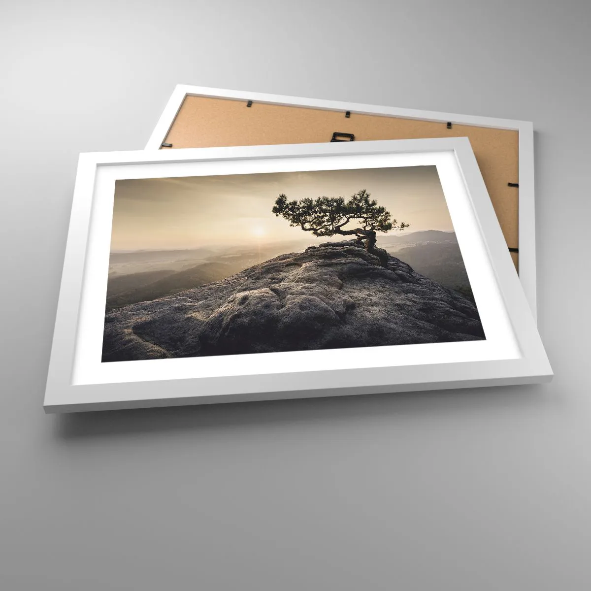 Poster în ramă albă - Viața învinge întotdeauna - 40x30 cm