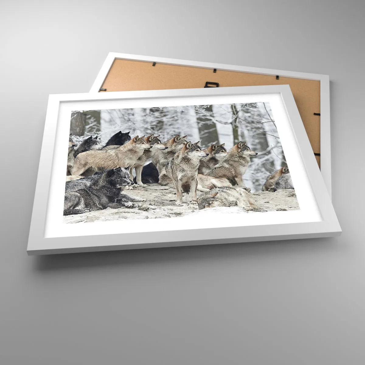 Plakát v bílém rámu - Rodina a přátelé - 40x30 cm