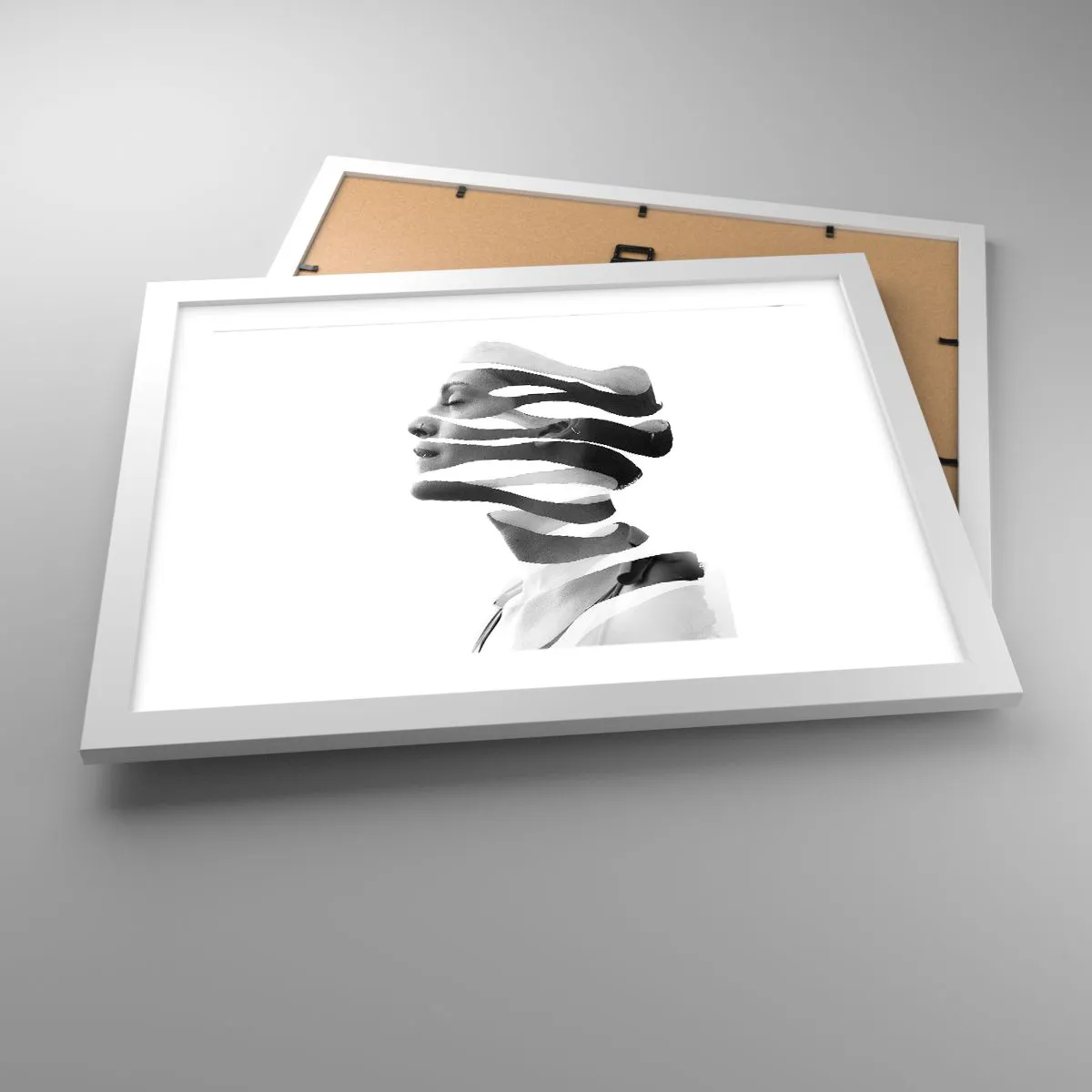 Affiche dans un cadre blanc - Poster - Portrait surréaliste - 40x30 cm
