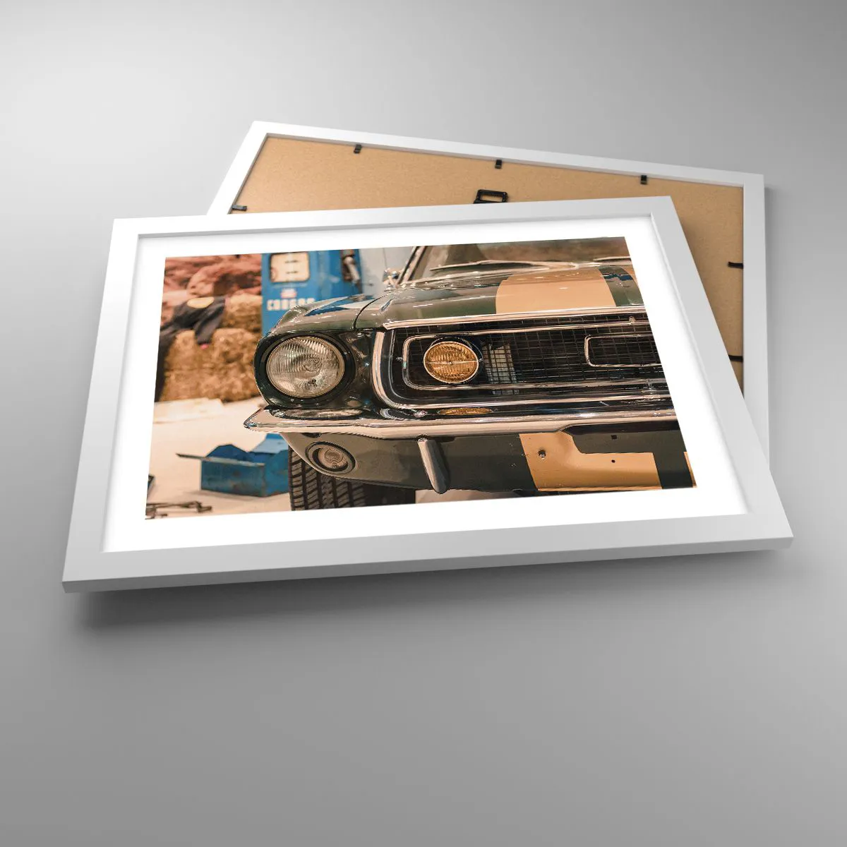 Pôster em moldura branca - Encontro com uma lenda - 40x30 cm