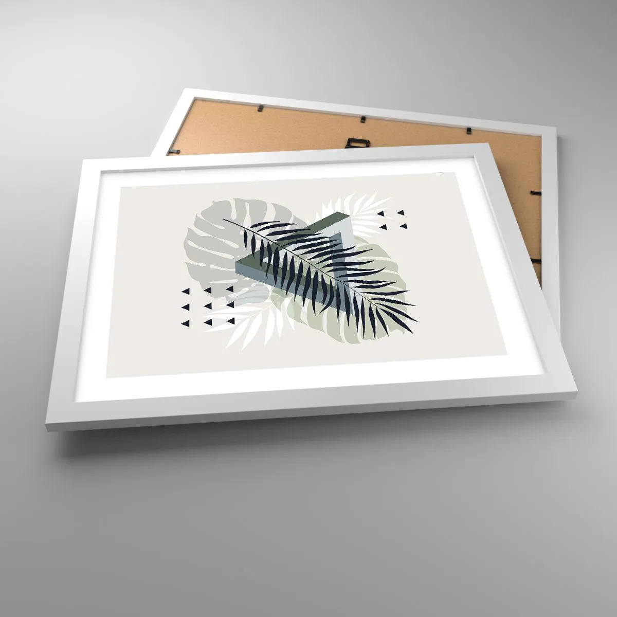 Affiche dans un cadre blanc - Poster - Nature et géométrie - deux odres? - 40x30 cm