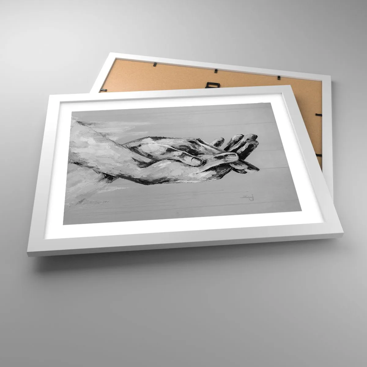 Affiche dans un cadre blanc - Poster - Début... - 40x30 cm