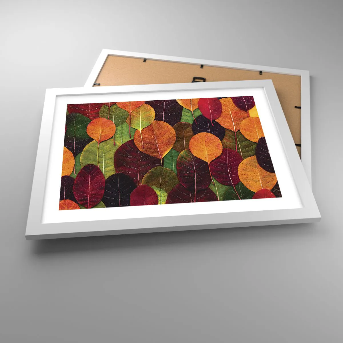 Poster in einem weißen Rahmen - Herbstmosaik - 40x30 cm