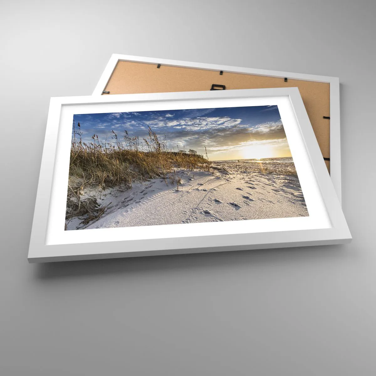 Affisch i vit ram - Inbjudan till promenad - 40x30 cm