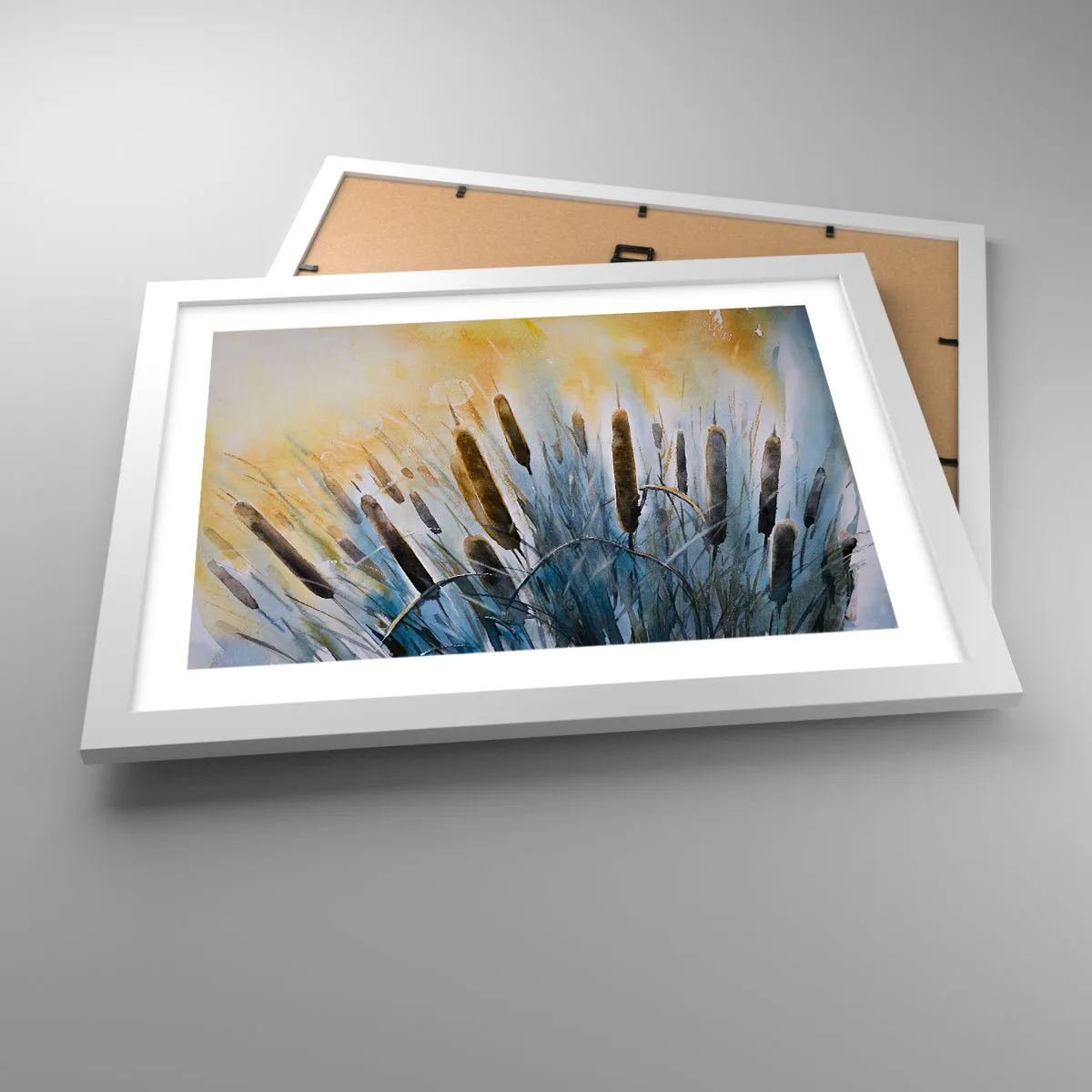 Plagát v bielom ráme - Chlad vody, žiara slnka - 40x30 cm