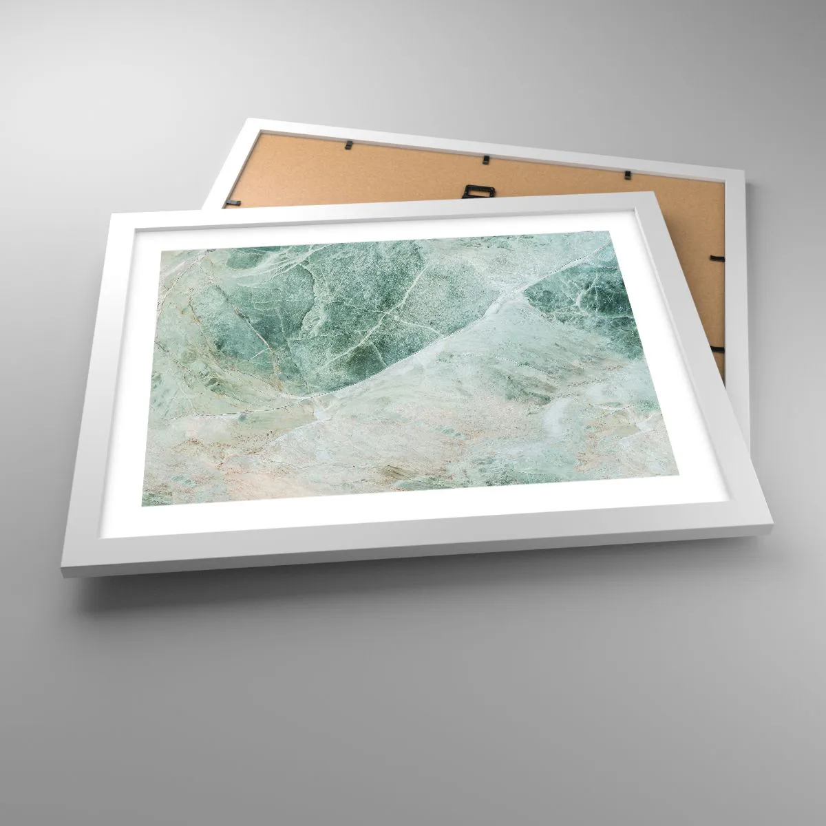 Poster in cornice bianca - Il freddo nobile della pietra - 40x30 cm