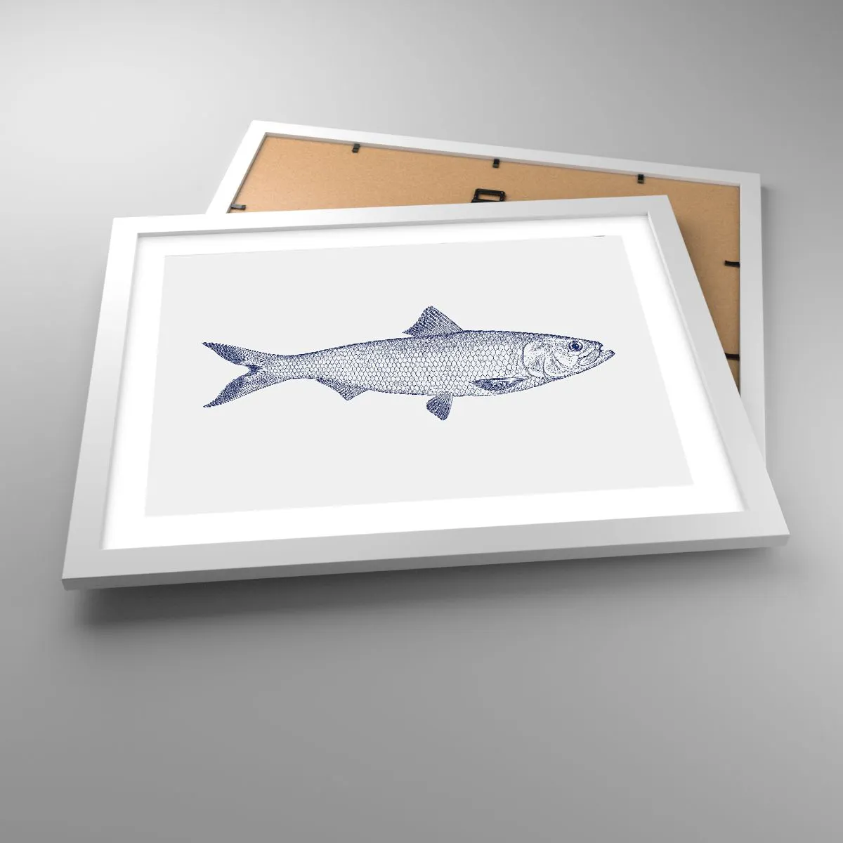 Affisch i vit ram - Hälsningar från de nordliga haven - 40x30 cm