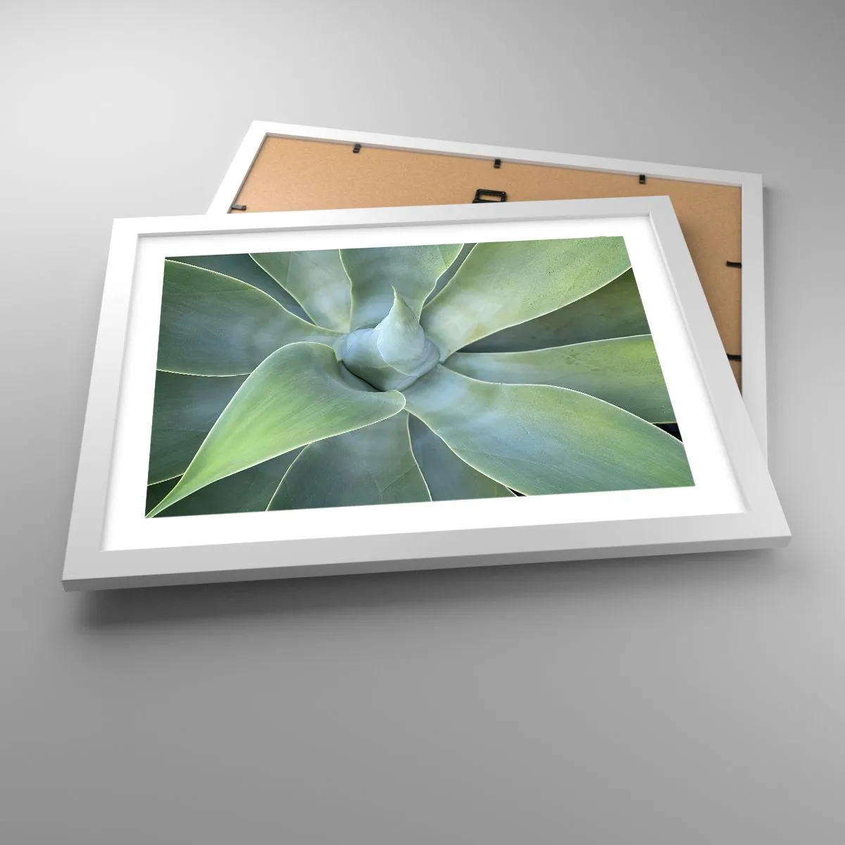 Poster in einem weißen Rahmen - Geburt des Grüns - 40x30 cm