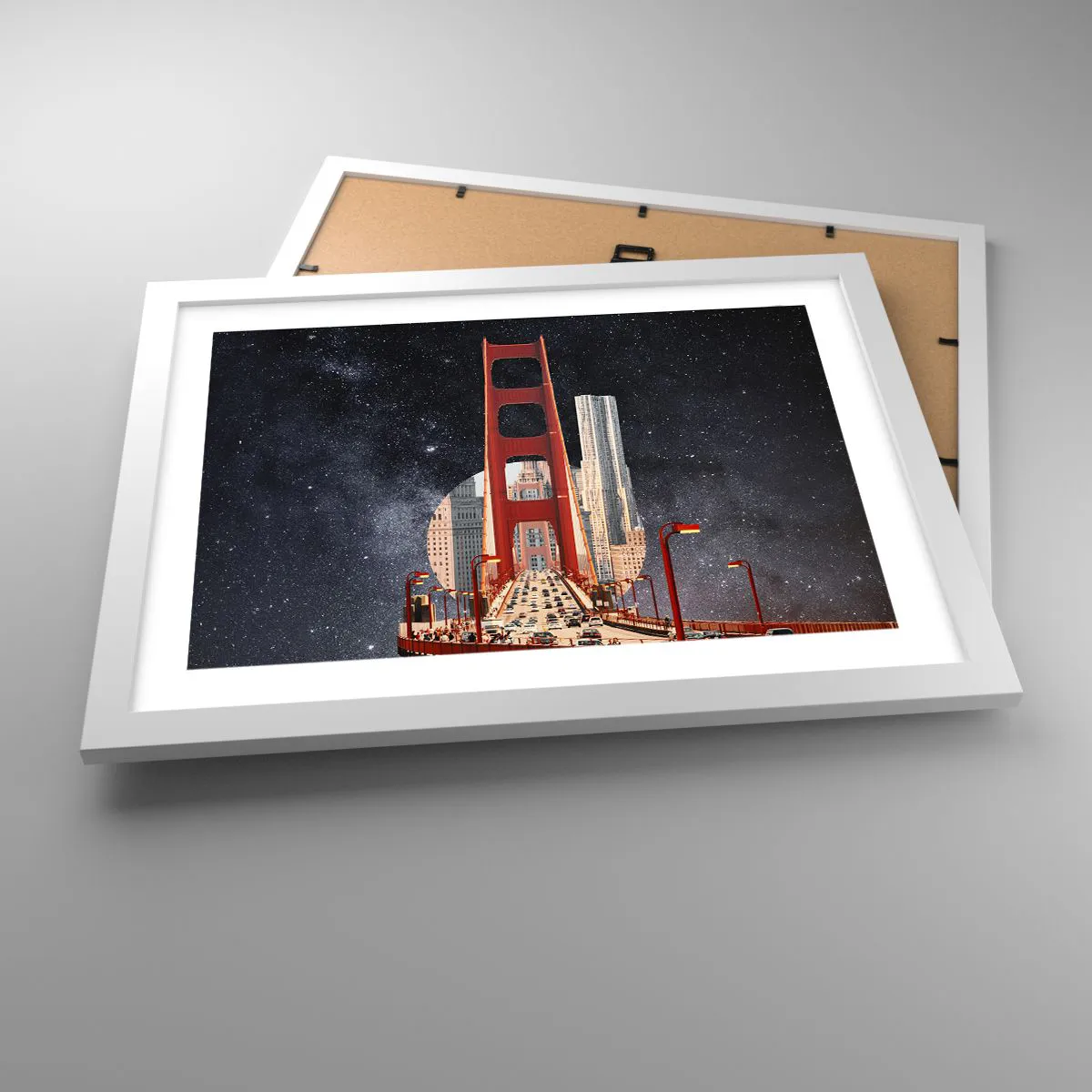 Poster in einem weißen Rahmen - Immer im Mittelpunkt - 40x30 cm