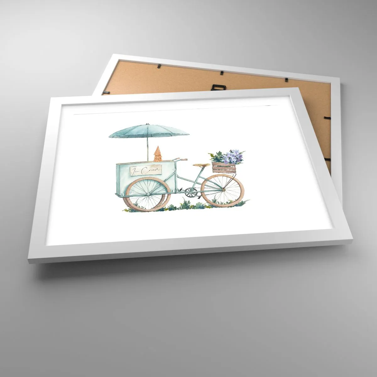 Plagát v bielom ráme - Sladká spomienka na leto - 40x30 cm