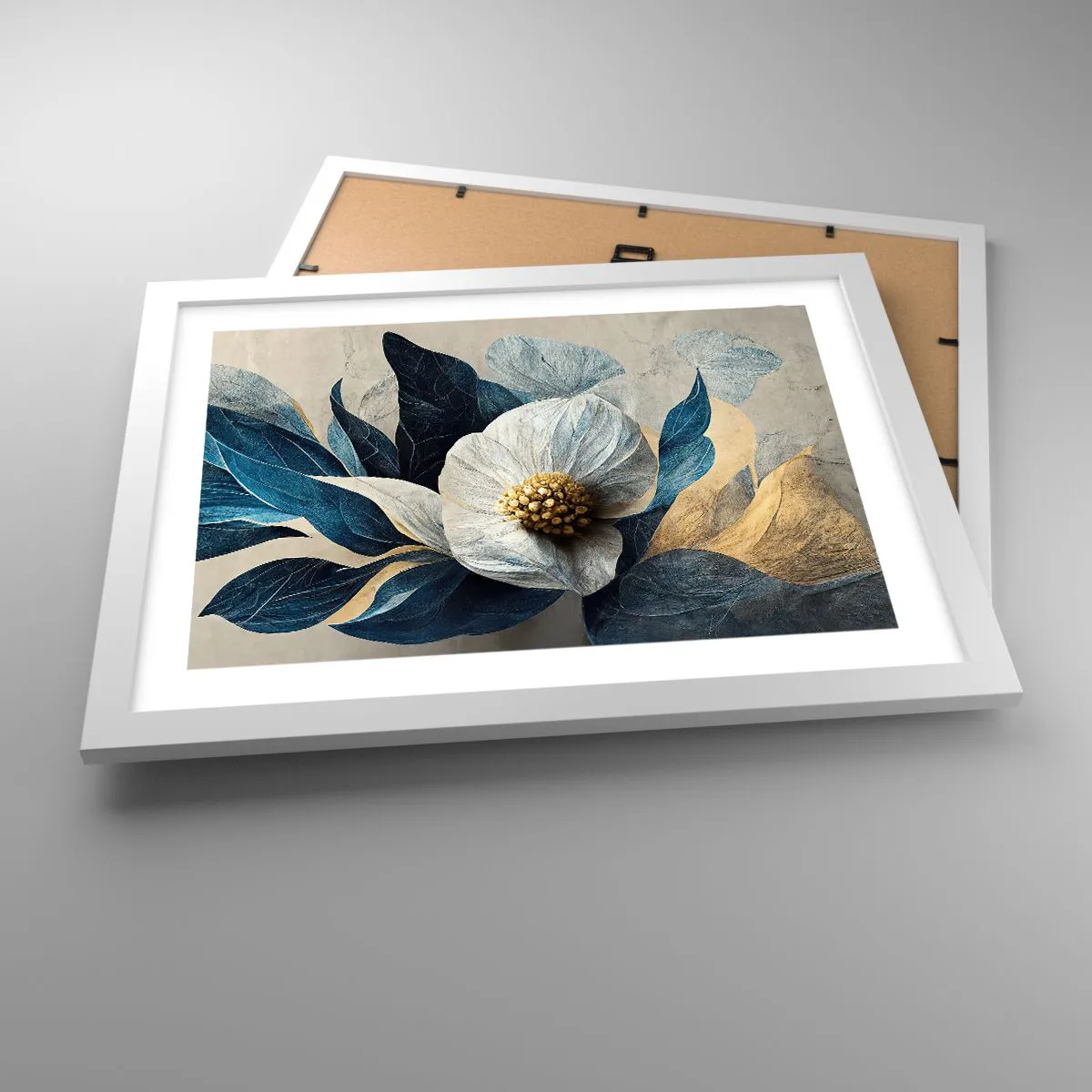 Póster en marco blanco - Con un corazón de oro - 40x30 cm