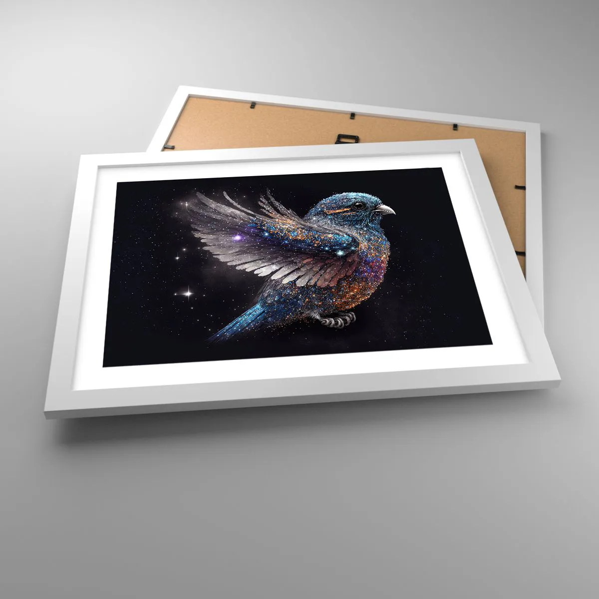 Poster in einem weißen Rahmen - Diamantsperling - 40x30 cm