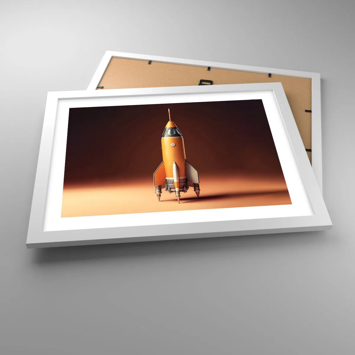 Affiche dans un cadre blanc - Poster - Ça commence par un rêve - 40x30 cm