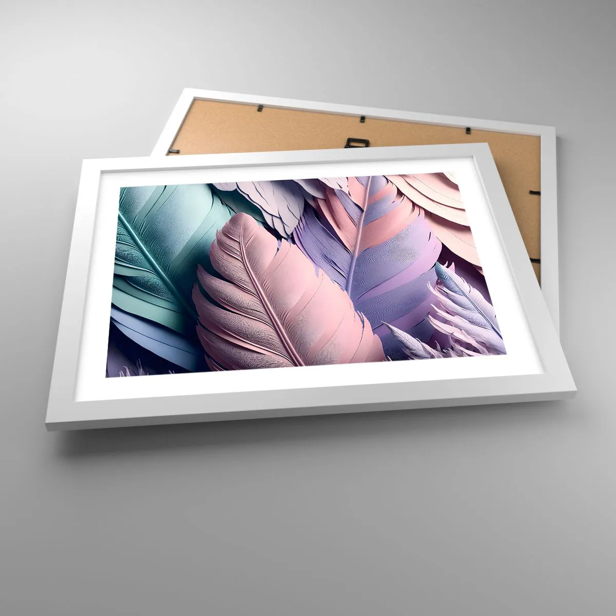 Poster in een witte lijst - Vogel chique - 40x30 cm