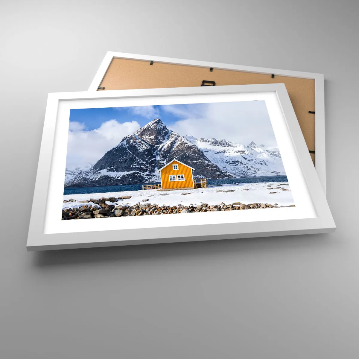 Poszter fekete keretben - Skandináv nyaralás - 40x30 cm