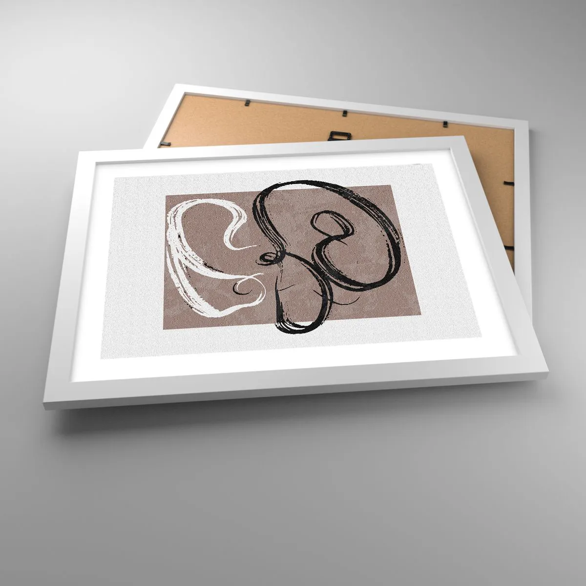 Poster în ramă albă - Compoziția - căutarea plenitudinii - 40x30 cm