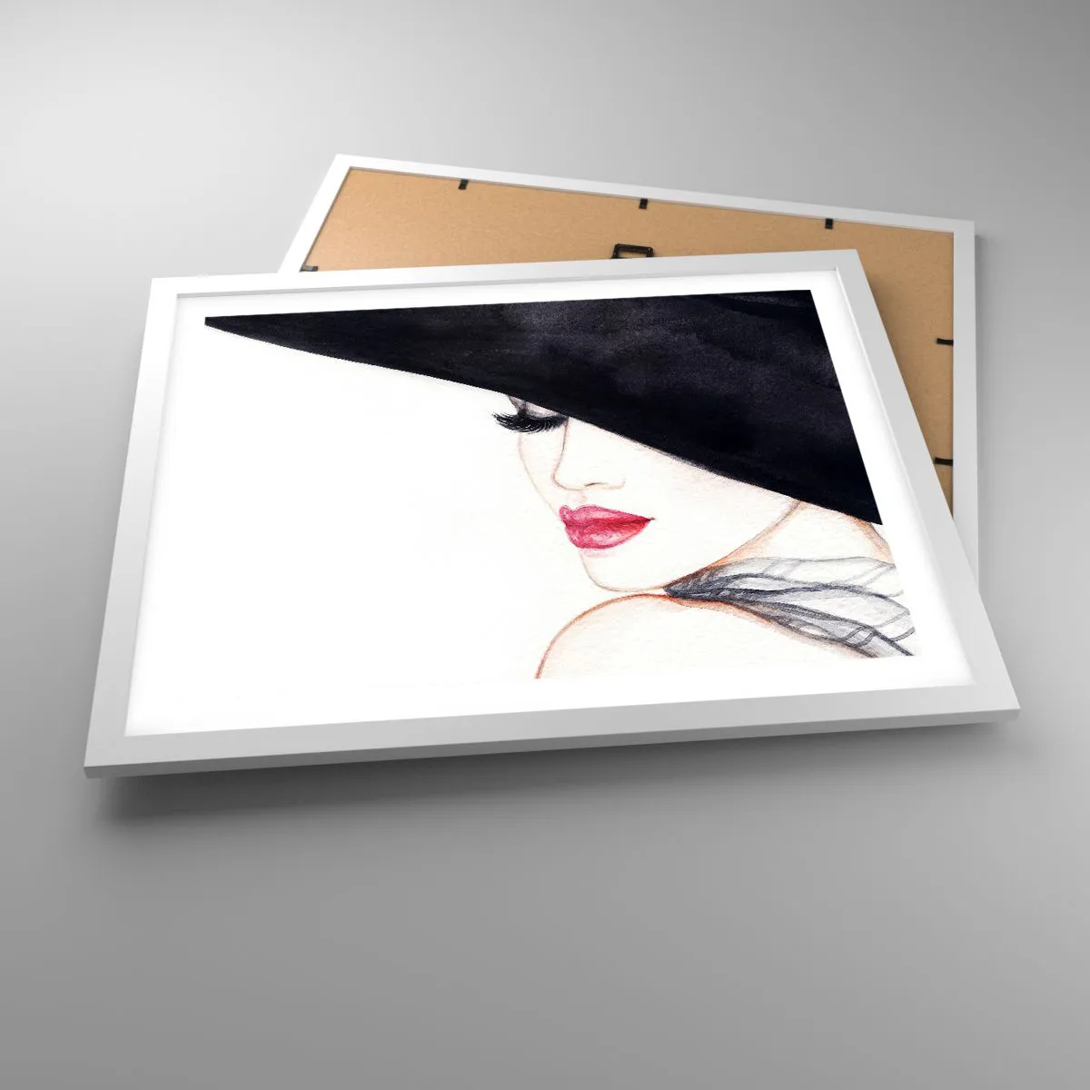 Plakát v bílém rámu - Elegance a smyslnost - 50x40 cm