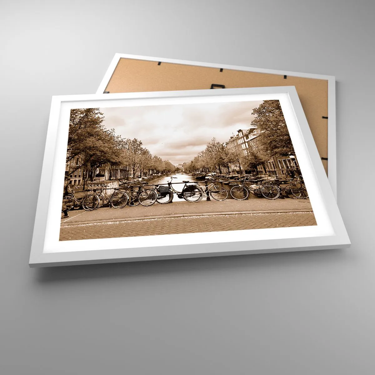 Affiche dans un cadre blanc - Poster - Ambiance hollandaise - 50x40 cm