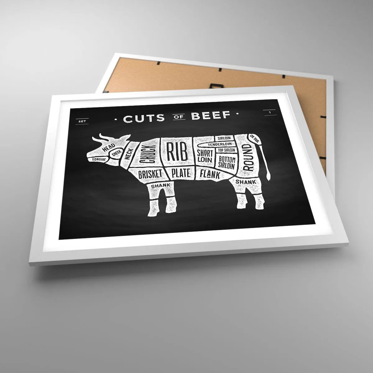 Poster in einem weißen Rahmen - Metzger Grundierung - 50x40 cm