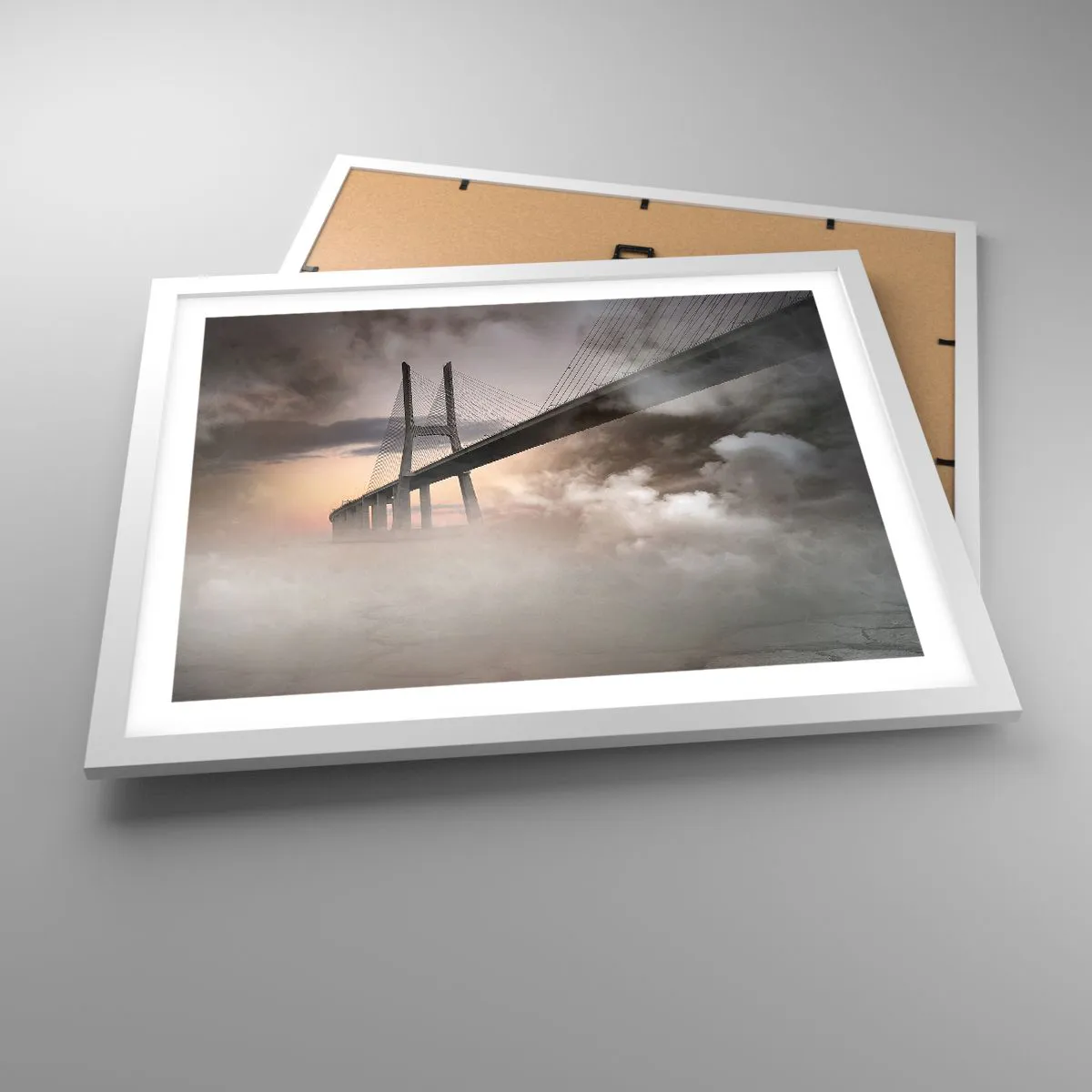 Affisch i vit ram - Vid en flod som inte finns - 50x40 cm