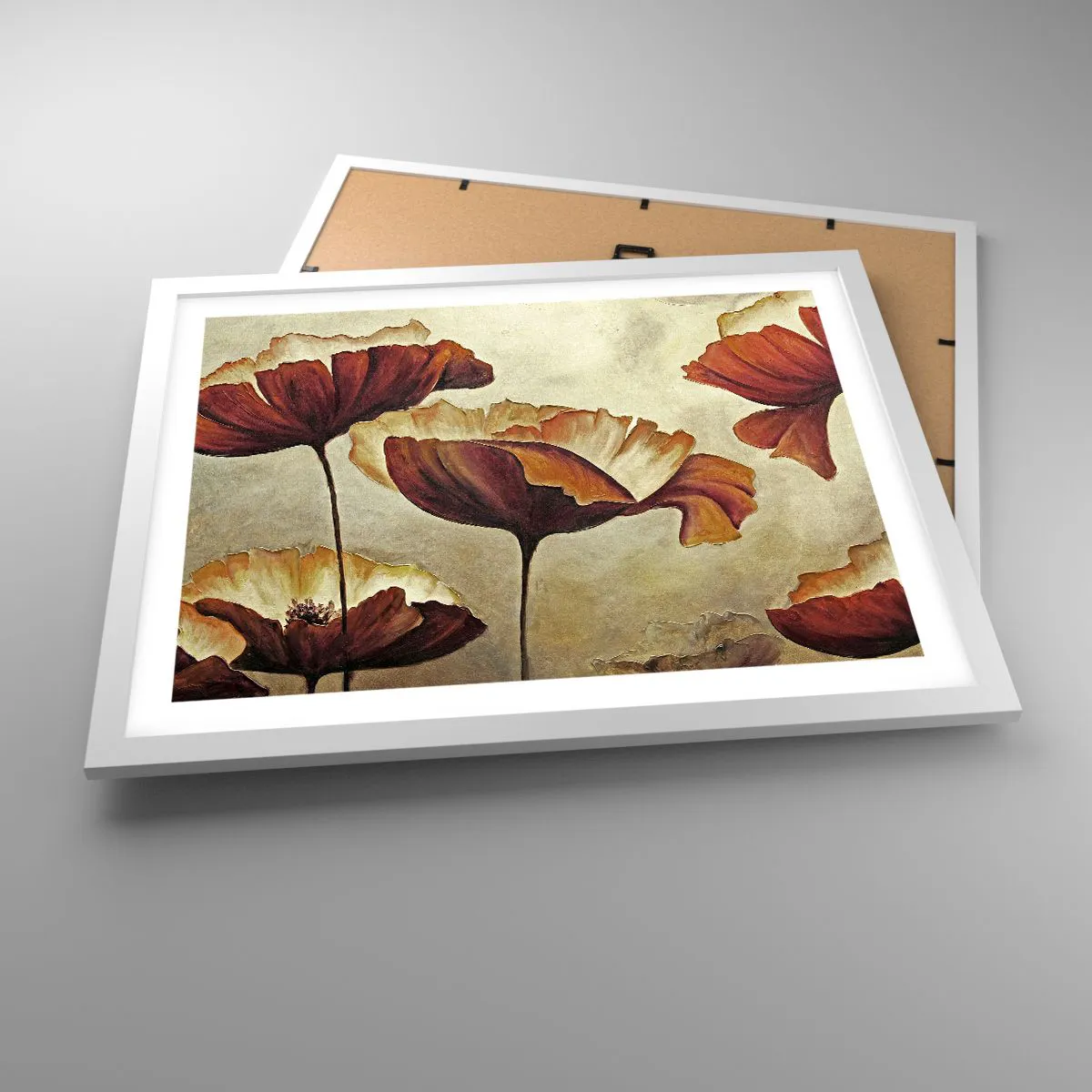 Affisch i vit ram - Ängsblommor - 50x40 cm