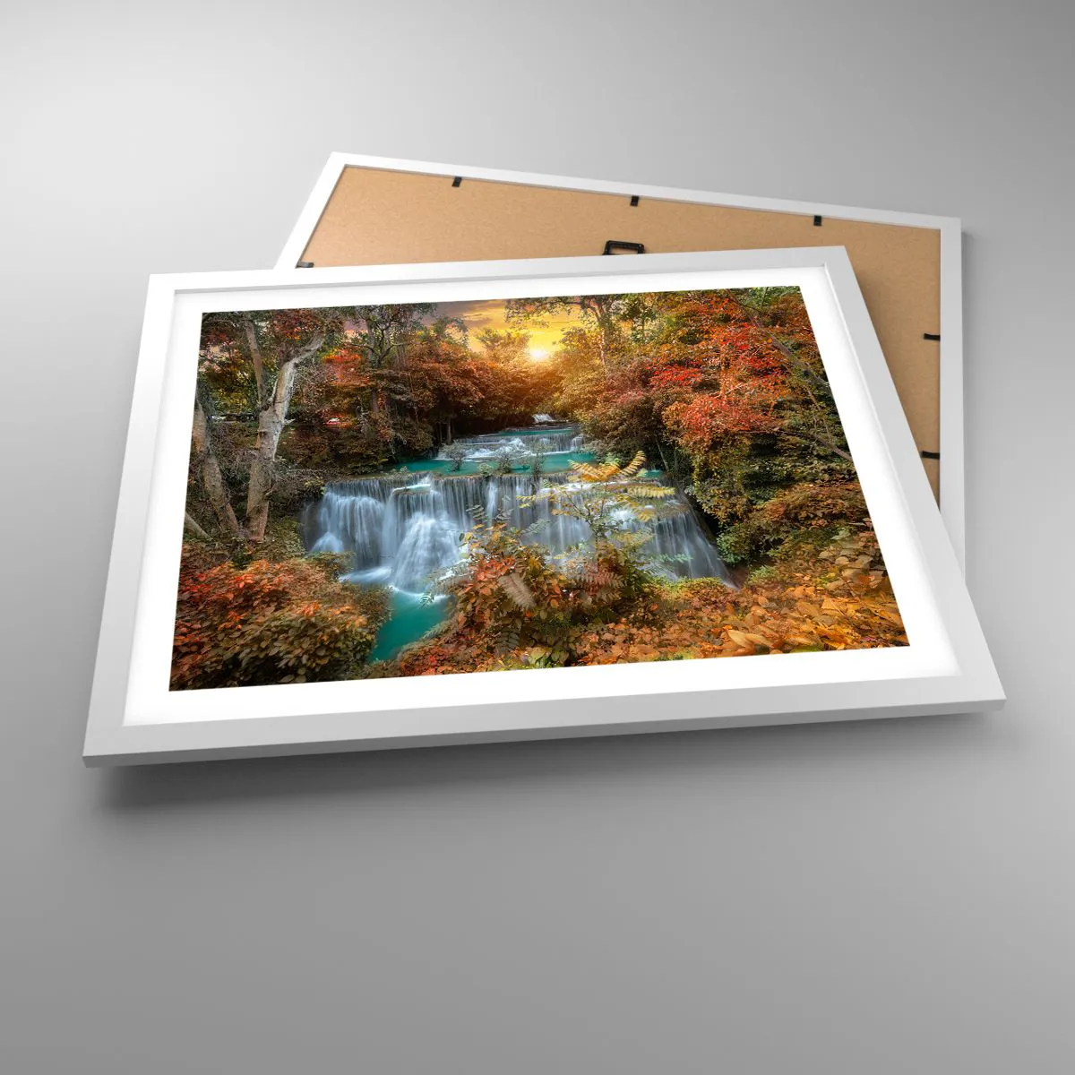 Affiche dans un cadre blanc - Poster - Trésor caché de la forêt - 50x40 cm