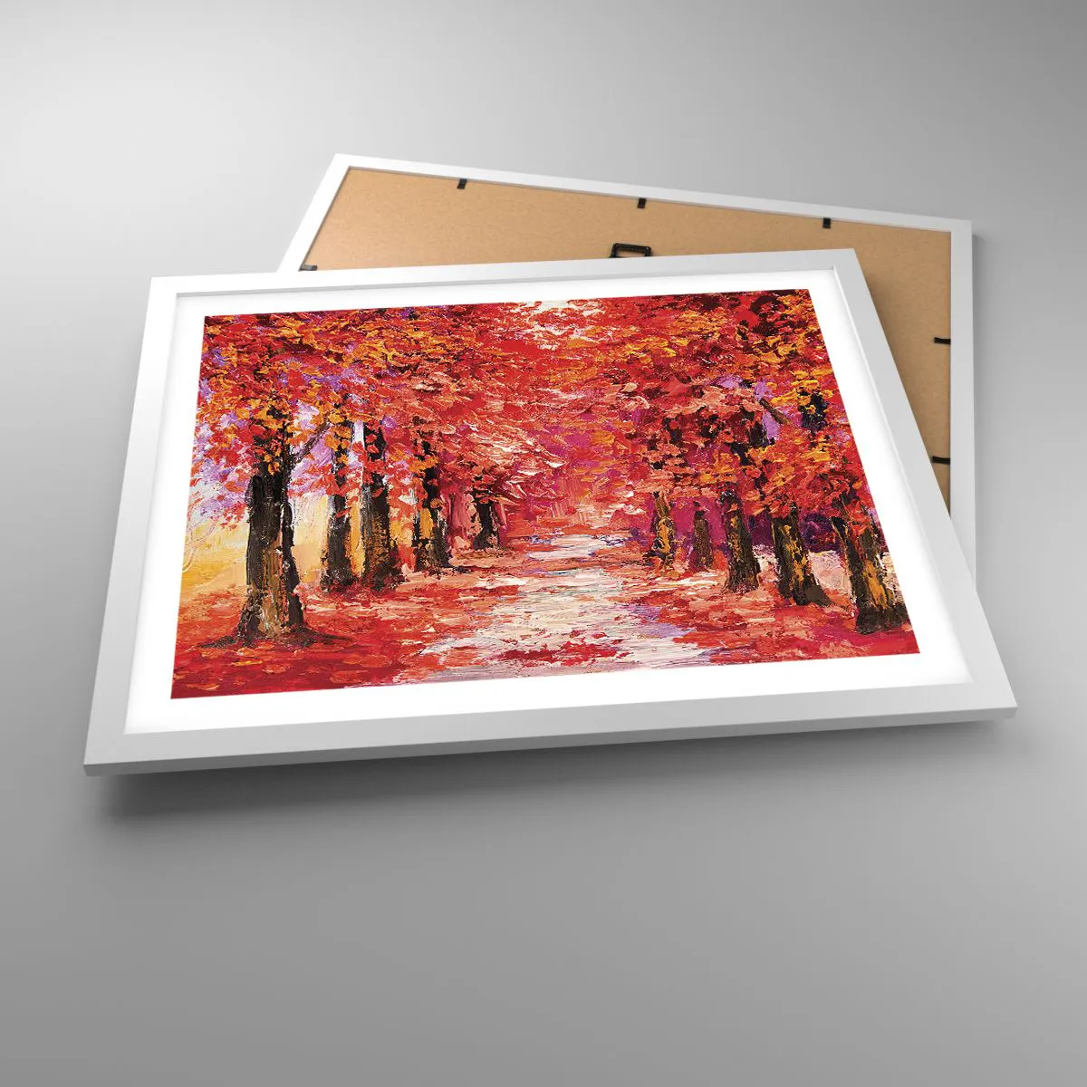 Poster in cornice bianca - Impressione d'autunno - 50x40 cm