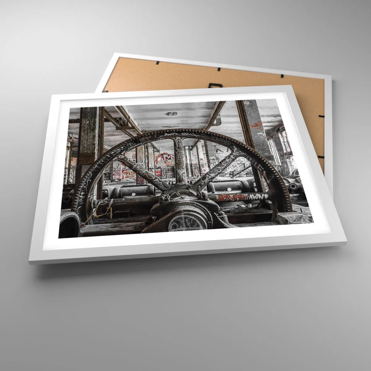 Poster in een witte lijst - Het geheime leven van de fabriek - 50x40 cm