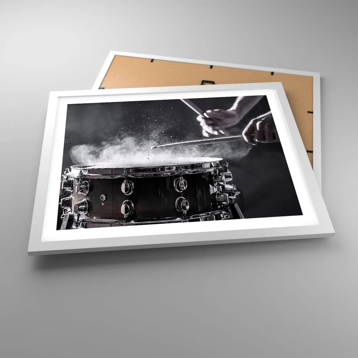 Affisch i vit ram - Musikens puls - 50x40 cm