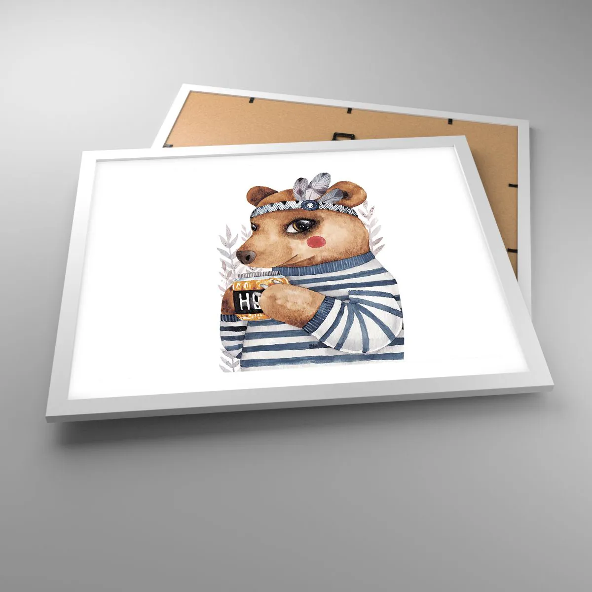 Poszter fekete keretben - Édes Mackó - 50x40 cm