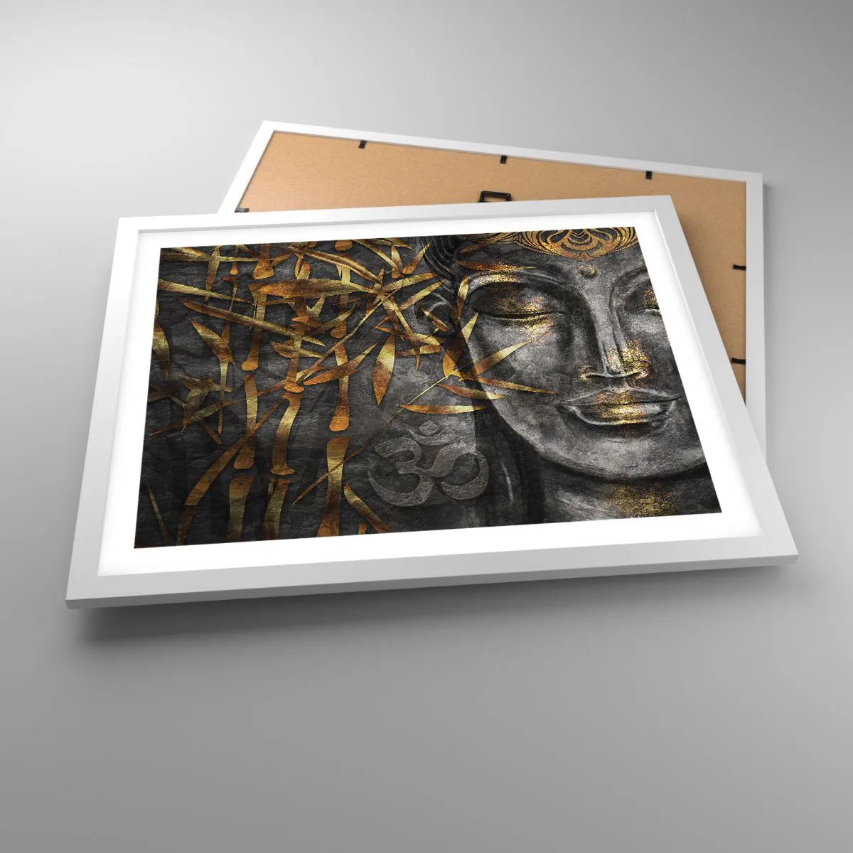 Affiche dans un cadre blanc - Poster - Ressentir le calme - 50x40 cm